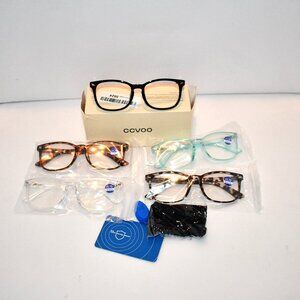 CCVOO Reading Glasses +1.75, Blue Light Blocking Eyeglasses 5 Pairs Cheaters, NW